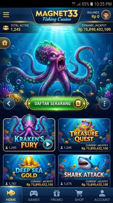 magnet33 — layar beranda
